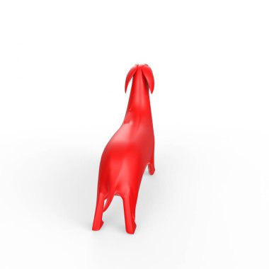 köpek beyaz arkaplanda izole edildi