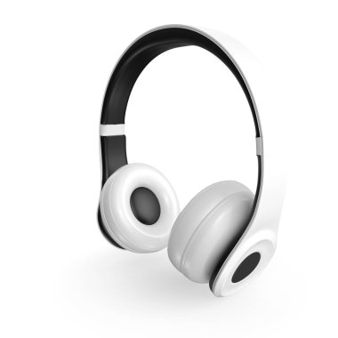 Beyaz arka plan üzerinde izole kulaklık