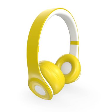 Beyaz arka plan üzerinde izole kulaklık