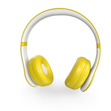 Beyaz arka plan üzerinde izole kulaklık