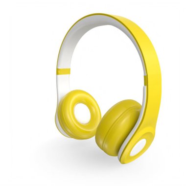 Beyaz arka plan üzerinde izole kulaklık