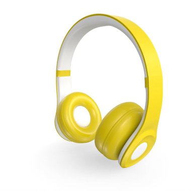 Beyaz arka plan üzerinde izole kulaklık