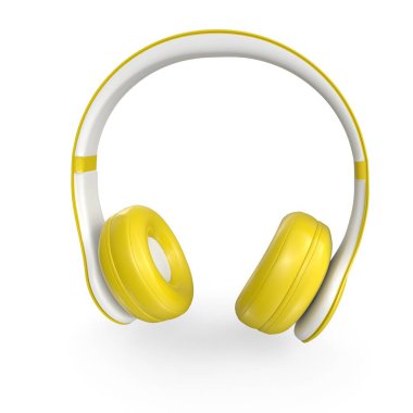 Beyaz arka plan üzerinde izole kulaklık