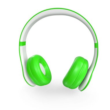 Beyaz arka plan üzerinde izole kulaklık