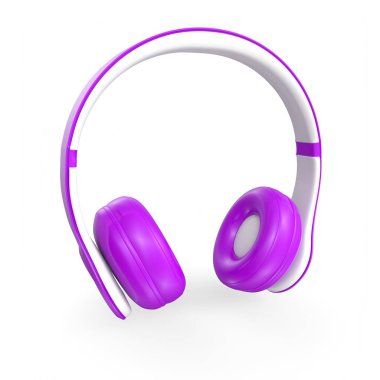 Beyaz arka plan üzerinde izole kulaklık