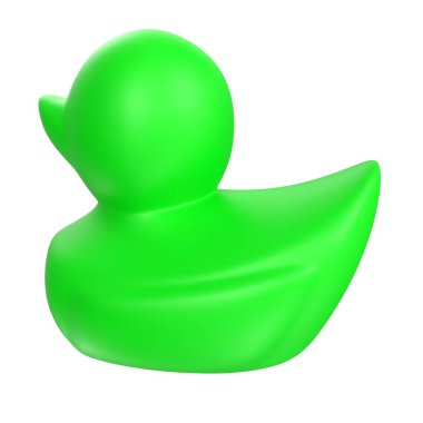 Black duck isolated on white background