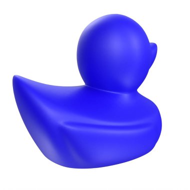 Black duck isolated on white background