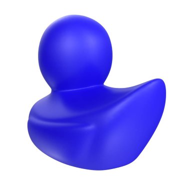 Black duck isolated on white background