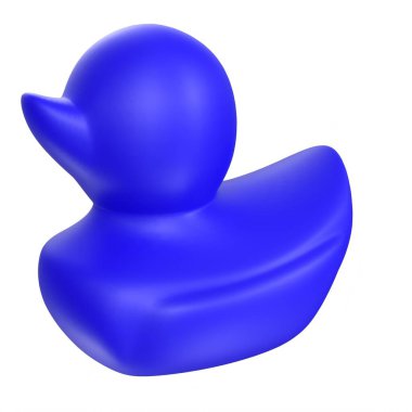 Black duck isolated on white background