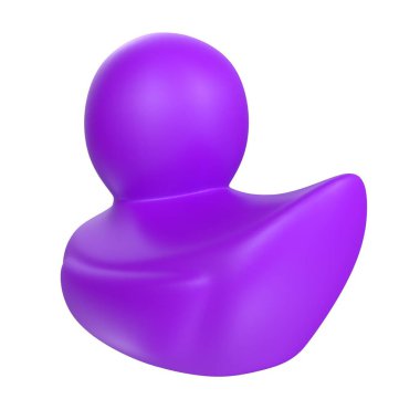 Black duck isolated on white background