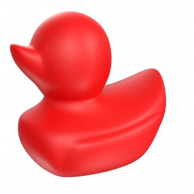 Black duck isolated on white background