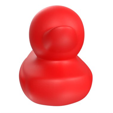 Black duck isolated on white background