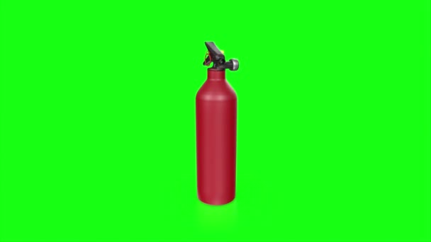 Fire Extinguisher Isolated Background — Vídeo de Stock