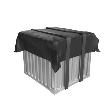 Beyaz arka plan üzerinde izole konteyner