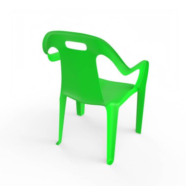 Beyaz arkaplanda izole edilmiş sandalye