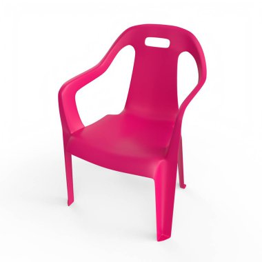 Beyaz arkaplanda izole edilmiş sandalye