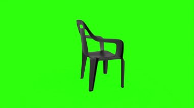 Chair isolated on green background