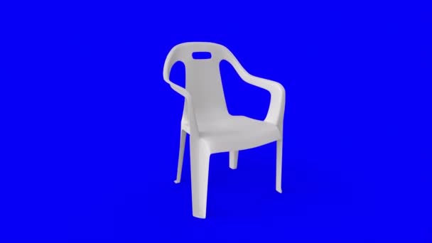 Yeşil Arkaplanda Izole Edilmiş Sandalye — Stok video