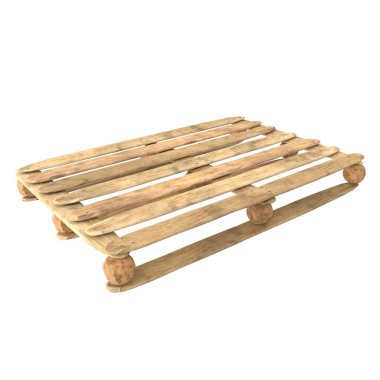 Wooden pallet isolated on background