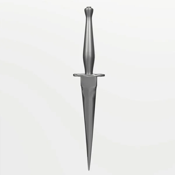 Darstellung Des Schwertes Abbildung Auf Weißem Hintergrund — Stockfoto