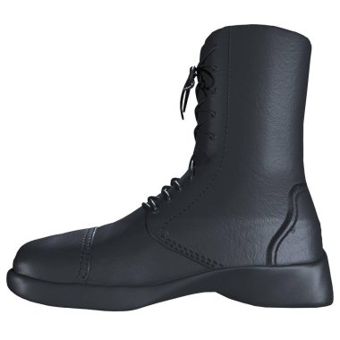 Siyah botlar beyaz arkaplanda izole edilmiş