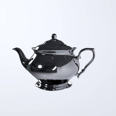 Çaydanlık ve çaydanlık beyaz arkaplanda