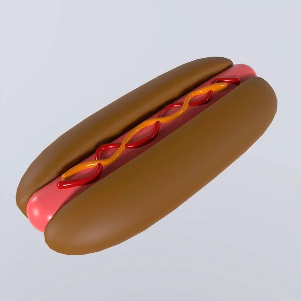 hot dog on a white background.