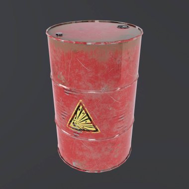 Beyaz arka plan üzerinde izole varil