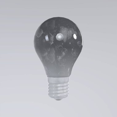 lamba beyaz arkaplanda izole edildi