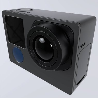 Mini Kamera beyaz arkaplanda izole edildi