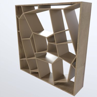 Beyaz arka plan üzerinde izole raf