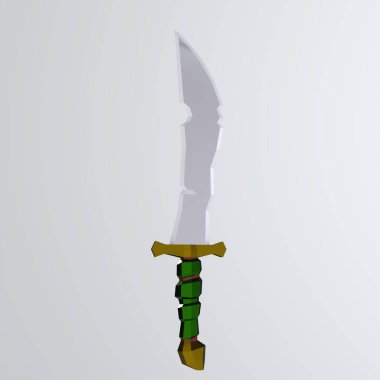 kılıç beyaz arkaplanda izole edildi