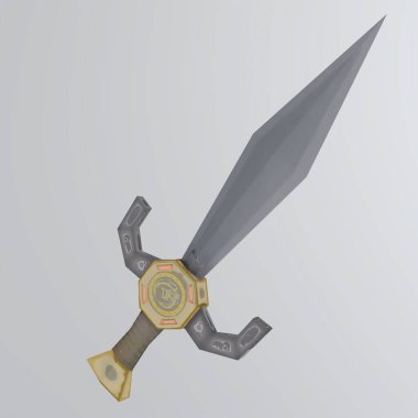 kılıç beyaz arkaplanda izole edildi