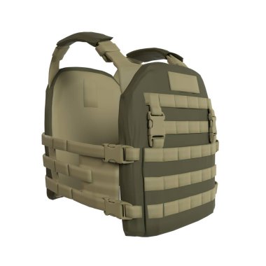 Göğüs zırhı beyaz arkaplanda izole edildi