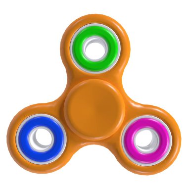Beyaz arkaplanda renkli Spinner izole edildi