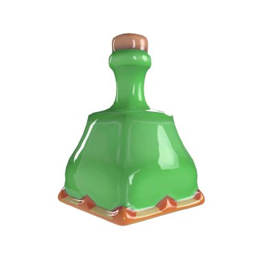 Yeşil İksir beyaz arkaplanda izole