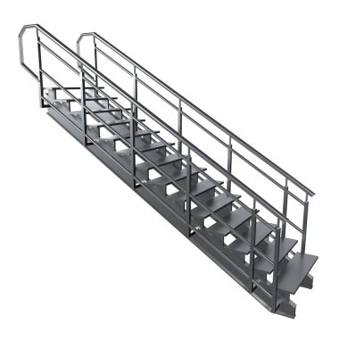 Beyaz arka plan üzerinde izole merdiven