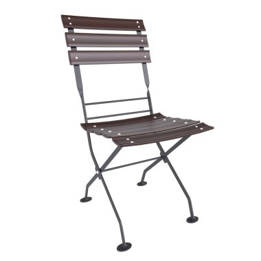 Beyaz arka planda izole edilmiş bahçe sandalyesi. Yüksek kalite 3d illüstrasyon