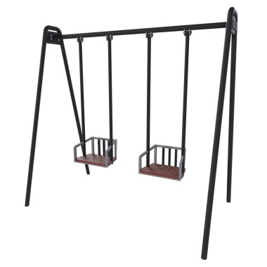 Beyaz arka planda izole edilmiş salıncak. Yüksek kalite 3d illüstrasyon