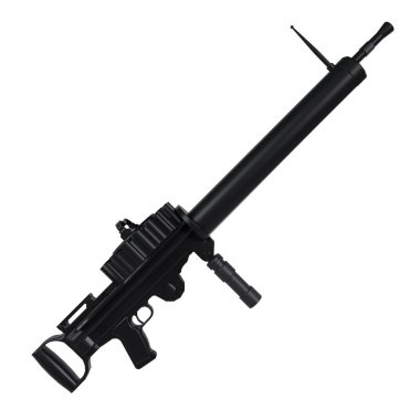 tüfek beyaz arkaplanda izole edildi