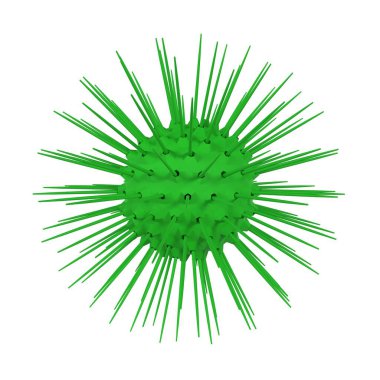 Beyaz arka plan üzerinde izole virüs