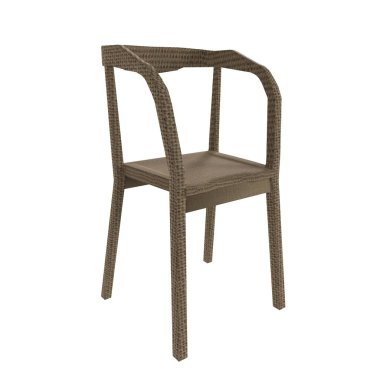 Beyaz arkaplanda izole edilmiş sandalye