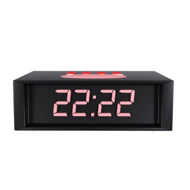 Alarm saati beyaz arkaplanda izole edildi