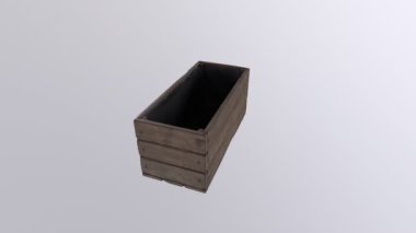 beyaz arkaplanda izole ahşap kutu