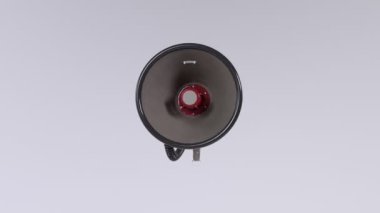 Beyaz arkaplanda 3 boyutlu megafon çizimi