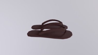 Üç boyutlu parmak arası terlik çizimi