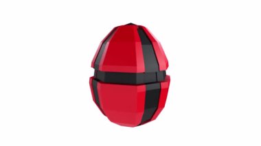 red bomb isolated on white background.