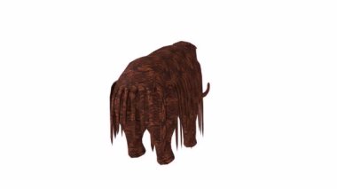 Beyaz arka planda izole edilmiş bir fantezi uzaylının 3 boyutlu görüntüsü