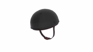 Beyaz arkaplanda izole edilmiş 3 boyutlu bir kask oluşturma