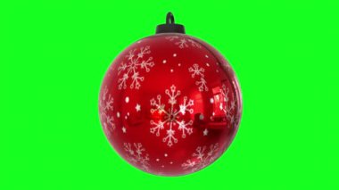 Beyaz arka planda noel topu